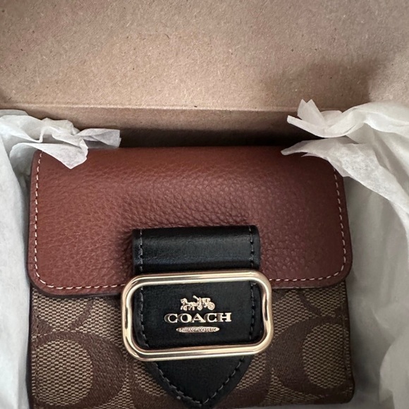 NWT Coach Signature Snap Wallet – Brown/Black Multi - Picture 2 of 8